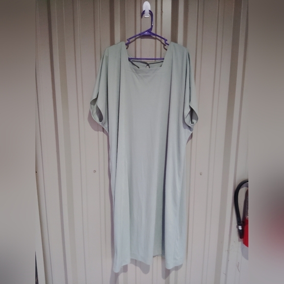 Women's 2 Piece Avocado Sage Green Midi Dress & Jacket Plus Size 3XL - Picture 2 of 5